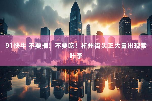 91快牛 不要摘！不要吃！杭州街头正大量出现紫叶李